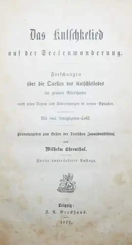 Karl May – Ehrenthal, Das Kutschkelied auf der Seelenwanderung 1871 LIEDER 