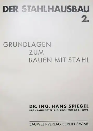 Spiegel, Der Stahlhausbau BAUHAUS - STAHLBAU - STAHLMÖBEL