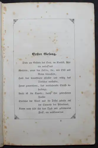 EDUARD MÖRIKE - IDYLLE VOM BODENSEE - 1846 - ERSTE AUSGABE