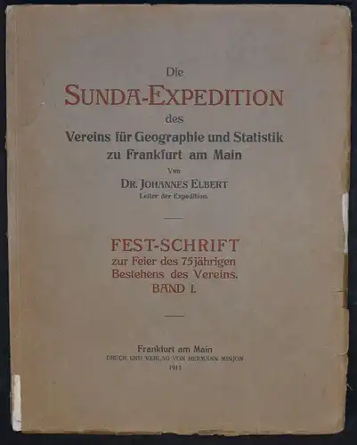 Elbert, Die Sunda-Expedition INDONESIEN - SÜDSEE EINZIGE AUSGABE