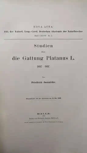 ORNITHOLOGIE - 1901 - VÖGEL INSEKTEN - ZOOLOGIE - Nova Acta, 77. Band