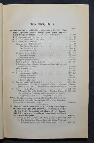 Die Verhältnisse der Landarbeiter in Hohenzollern, im Reg.-Bezirk Wiesbaden 1892