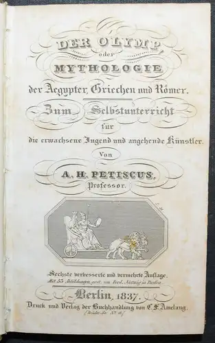 DER OLYMP - AUGUST HEINRICH PETISCUS - 1837 - ANTIKE - MYTHOLOGIE