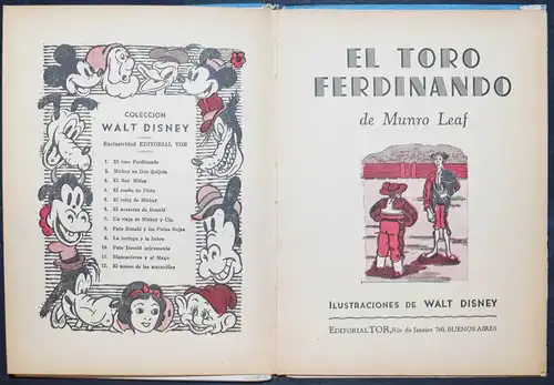 Leaf, El toro Ferdinando - 1941 - First spanish Edition - W. Disney