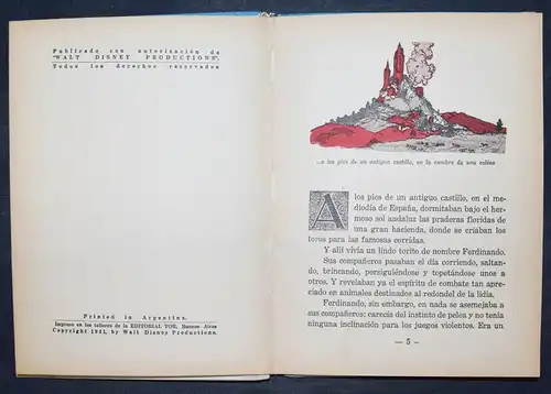 Leaf, El toro Ferdinando - 1941 - First spanish Edition - W. Disney