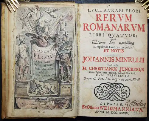 Florus - Rerum Romanarum - 1734 - Seltene Bearbeitung von Jan Minellius