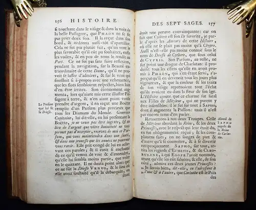 Larrey, Histoire des sept sages 1713  SELTENE ERSTE AUSGABE SCHÖNER BAROCK-LEDER