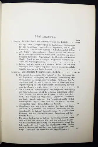 Siegel, Geschichte der deutschen Naturphilosophie 1913 ERSTE AUSGABE