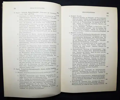 Siegel, Geschichte der deutschen Naturphilosophie 1913 ERSTE AUSGABE