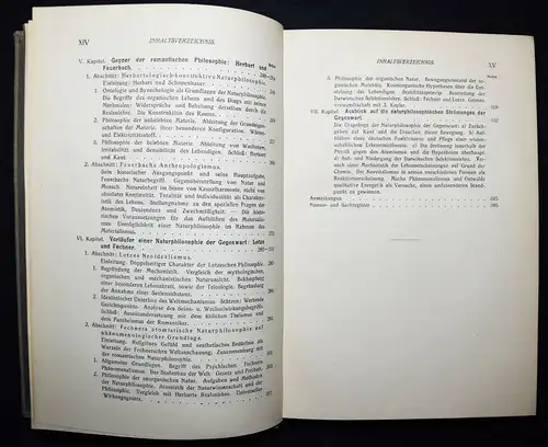 Siegel, Geschichte der deutschen Naturphilosophie 1913 ERSTE AUSGABE