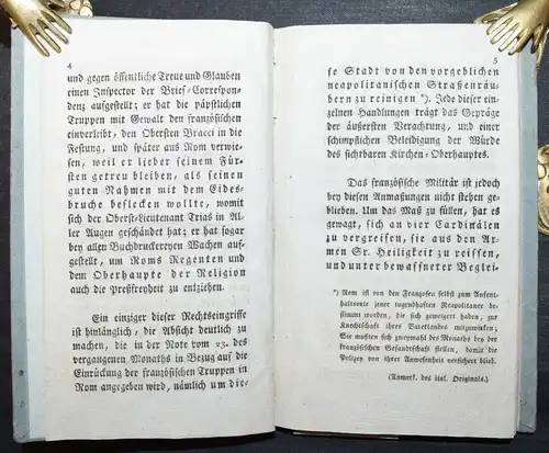 HORMAYR, CORRESPONDENZ ZWISCHEN DEM RÖMISCHEN UND FRANZÖSISCH-KAIS.1808 NAPOLEON