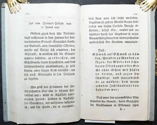 HORMAYR, CORRESPONDENZ ZWISCHEN DEM RÖMISCHEN UND FRANZÖSISCH-KAIS.1808 NAPOLEON