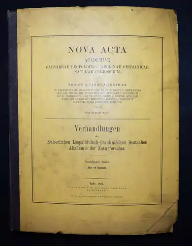 BOTANIK ZOOLOGIE 1887 ENTOMOLOGIE PHYSIK Verhandlungen der Kaiserlichen