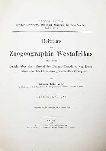 BOTANIK ZOOLOGIE 1887 ENTOMOLOGIE PHYSIK Verhandlungen der Kaiserlichen