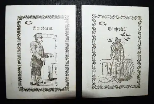 Originelles KARTENSPIEL  um 1900 – Gänse-Dieb 
