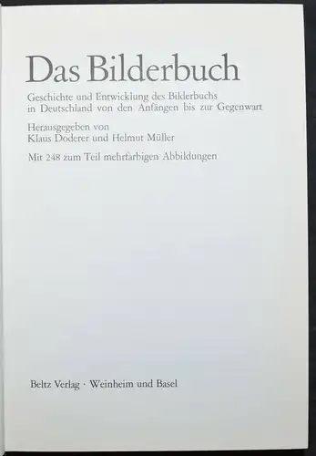 DODERER U. MÜLLER. BILDERBUCH. WEINHEIM 1973 - BIBLIOGRAPHIE NACHSCHLAGEWERKE