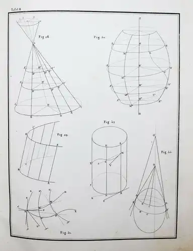 Leroy, Die darstellende Geometrie - 1838 ERSTE AUSGABE - MATHEMATIK MATHEMATIQUE