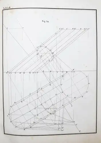 Leroy, Die darstellende Geometrie - 1838 ERSTE AUSGABE - MATHEMATIK MATHEMATIQUE