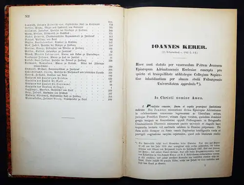 Die Urkunden über die der Universität Freiburg 1875 STUDENTICA HOCHSCHULWESE