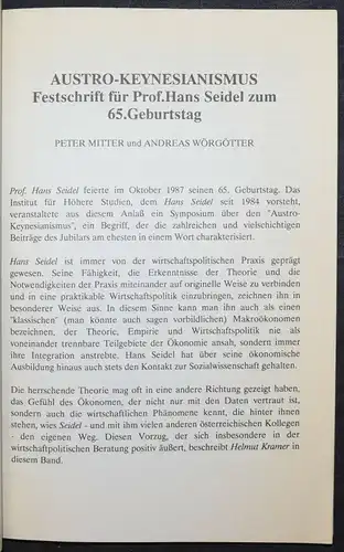 AUSTRO-KEYNESIANISMUS - 1990 - P. MITTER UND A WÖRGÖTTER