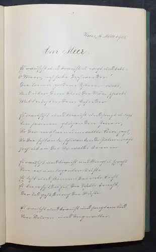 GEDICHTE - DEUTSCHE HANDSCHRIFT AUF PAPIER - 1905 - APHORISMEN - FABELN 