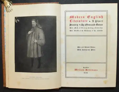 Gosse, Modern English literature - 1905 LEDER-EINBAND