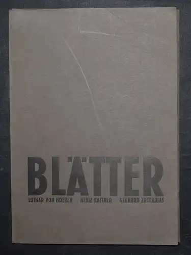 Kattner, Blätter -  G. Zacharias - SIGNIERTE RADIERUNG 300 NUM. EXEMPLARE