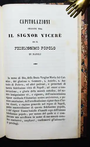 Giraffi. Masaniello. Rivoluzione di Napoli del 1647 NAPOLI ITALIEN STORIA