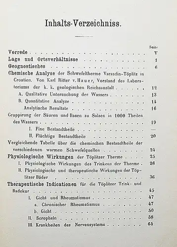Rakovec, Die Schwefeltherme Toplice bei Varasdin in Kroatien 1863 BALNEOLOGIE