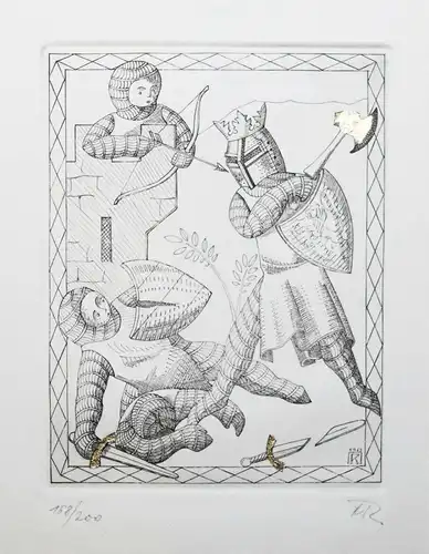 Strachwitz - Faustschlag - Signiert von Markus Roshardt - Original-Radierungen