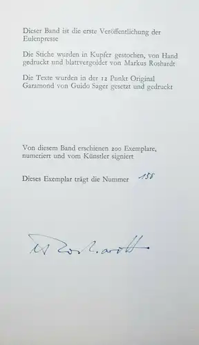 Strachwitz - Faustschlag - Signiert von Markus Roshardt - Original-Radierungen