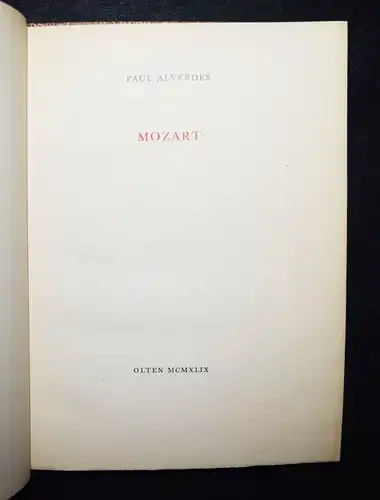 Mozart – Alverdes, Mozart NUMMERIERT - Eines von 600 Exemplaren