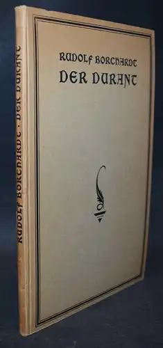 Borchardt, Der Durant - 1920 NUMMERIERT Eines von 635 Exemplaren - Lyrik