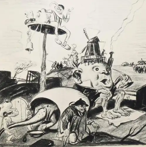 Adolf Hengeler - Phantasien - 1923 - Nummeriert - Jugendstil - Groteske Kunst