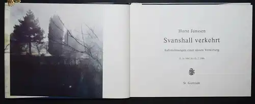 Horst Janssen - Svanshall verkehrt - 1987 - SIGNIERT 