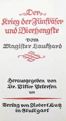 Laukhard, Aus der Zopfzeit 1911-1912