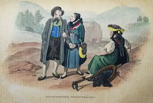 TRACHTEN Huhn, Universal-Lexikon vom Großherzogthum Baden Karlsruhe 1843 BADENIA