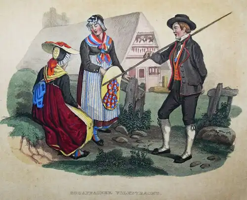 TRACHTEN Huhn, Universal-Lexikon vom Großherzogthum Baden Karlsruhe 1843 BADENIA