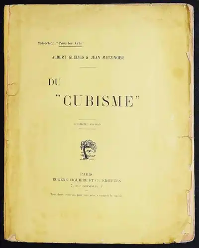 Gleizes & Metzinger, Du „Cubisme“ - 1912 -  KUBISMUS - CUBISM - Picasso