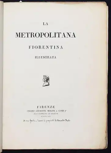 Florenz – Nelli, La Metropolitana Fiorentina Illustrata 1820 ITALIEN KIRCHENBAU