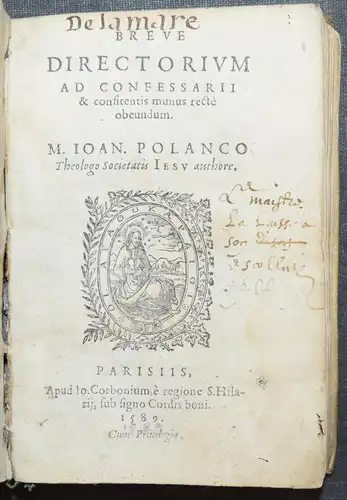 POLANCO - BREVE DIRECTORIVM AD CONFESSARII & CONFITENTIS MUNUS...1589 - JESUITEN