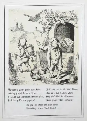 Süs - Swinegels Reiseabenteuer! Braunschweig 1857 - ERSTE AUSGABE