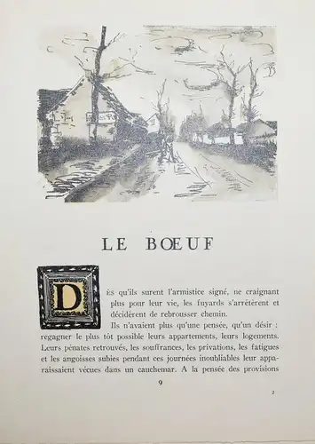 Vlaminck, Le bœuf 1944  - Eines von 200 Exemplaren auf Vélin d’Arches