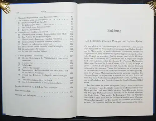 UNTERSUCHUNGEN ZUR ALLGEMEINEN AXIOMATIK  - RUDOLF CARNAP MATHEMATIK AXIOME