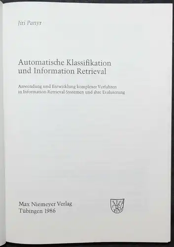 KYBERNETIK - INFORMATIK - KÜNSTLICHE INTELLIGENZ - INFORMATION RETRIEVAL