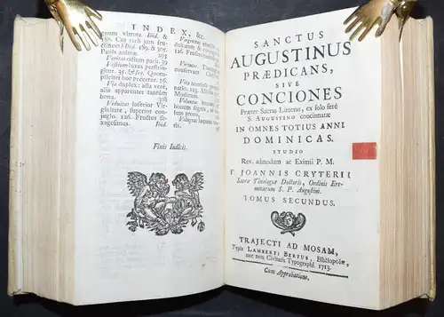 Cryterius -  Sanctus Augustinus praedicans sive conciones praeter - 1713