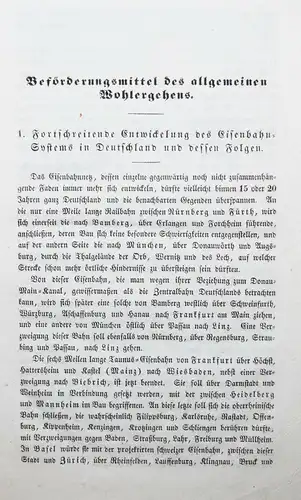 EISENBAHN– Interessanter früher Zeitungsbericht 1840 Beförderungsmittel des...