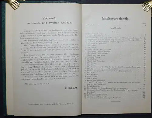 Schmitt, Berufskunde für Friseure und Perücken-macher - Haare - 1926