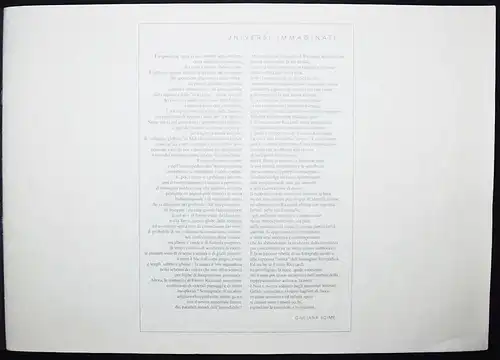 Mit Silberstift signiert von Enrico Ricciardi - Universi immaginati - 1992