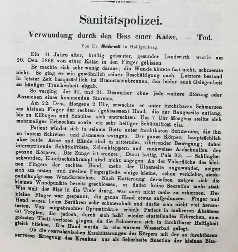 GERICHTSMEDIZIN - Kraus u. Pichler, Blätter für Staats-Arzneikunde 1866